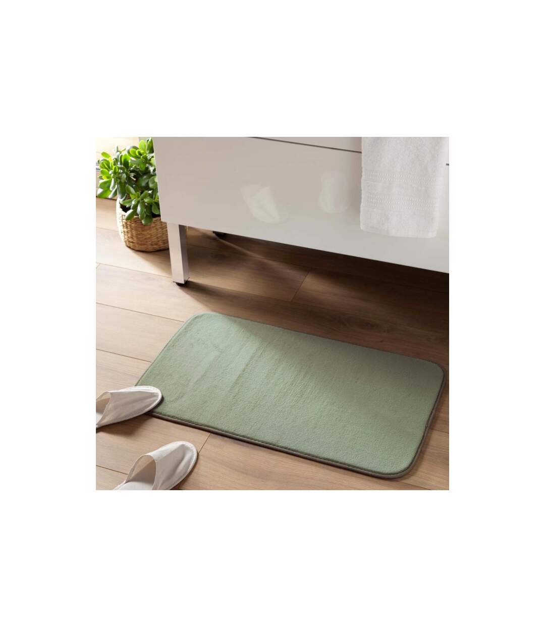Tapis de Bain Uni Vitamine 45x75cm Sauge-5