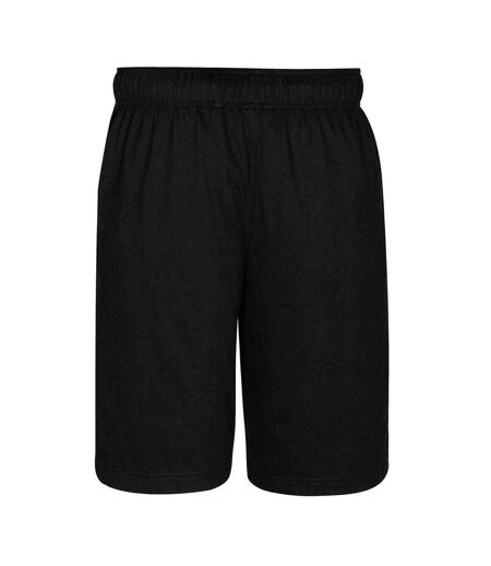 Mens Cotton Blend Casual Jersey Shorts Black Slazenger