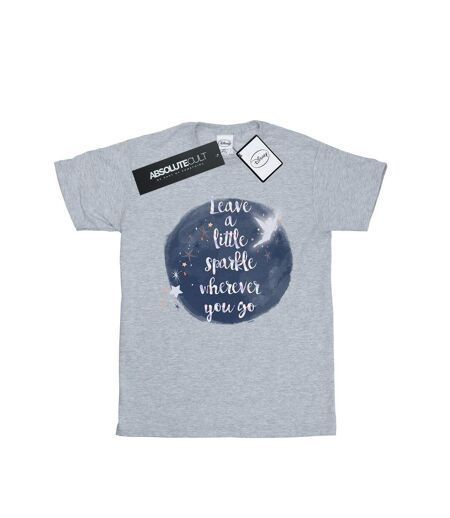 Disney Femme/Les femmes Fée Clochette Un peu d'étincelles T-Shirt Boyfriend en coton (Gris sportif) - UTBI46485