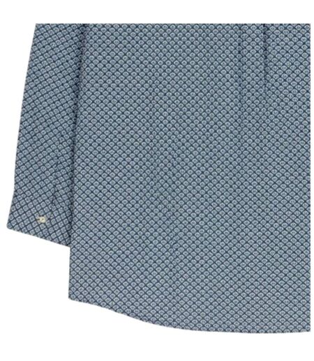 Chemise Manches Longues Motif/style Géométrique Homme Bleu Marine Raging Bull