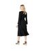 Womens/ladies ruched jersey textured midi dress black Principles