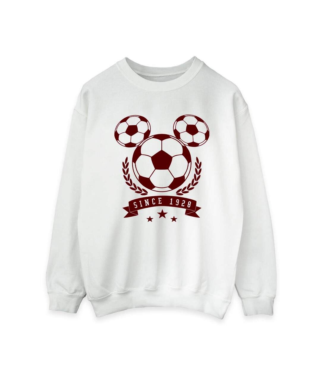 Disney Sweatshirt femme/femme Mickey Football Head (Blanc) - UTBI28765-1