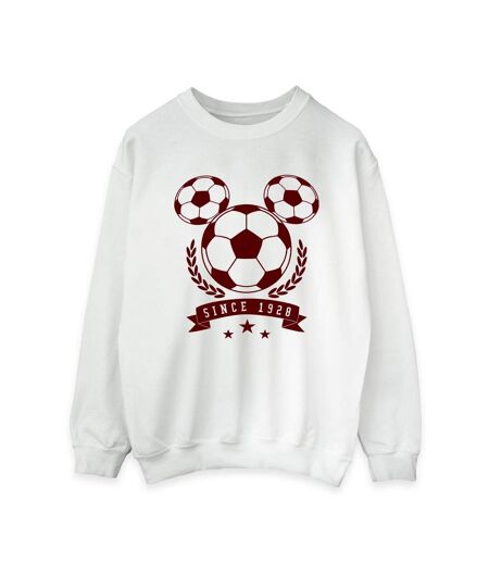 Disney Sweatshirt femme/femme Mickey Football Head (Blanc) - UTBI28765