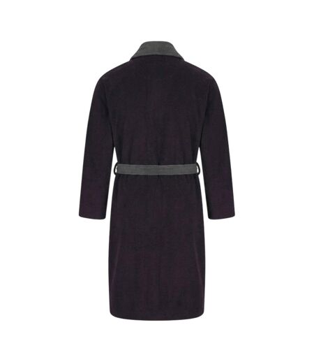 Mens Fleece Shawl Collar Long-sleeved Robe Peacoat Grey Lyle & Scott
