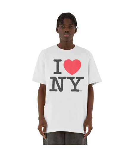 Mens I Love Ny Oversized T-shirt Blanc MerchCode