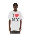Mens I Love Ny Oversized T-shirt Blanc MerchCode-4