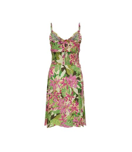 Robe rose/vert femme only singlet - s