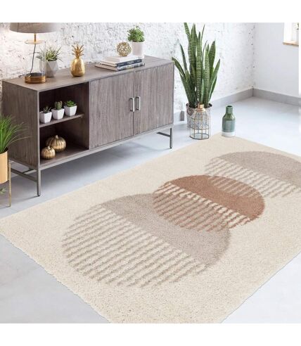 Tapis shaggy tissé motif géométrique GLIPSA