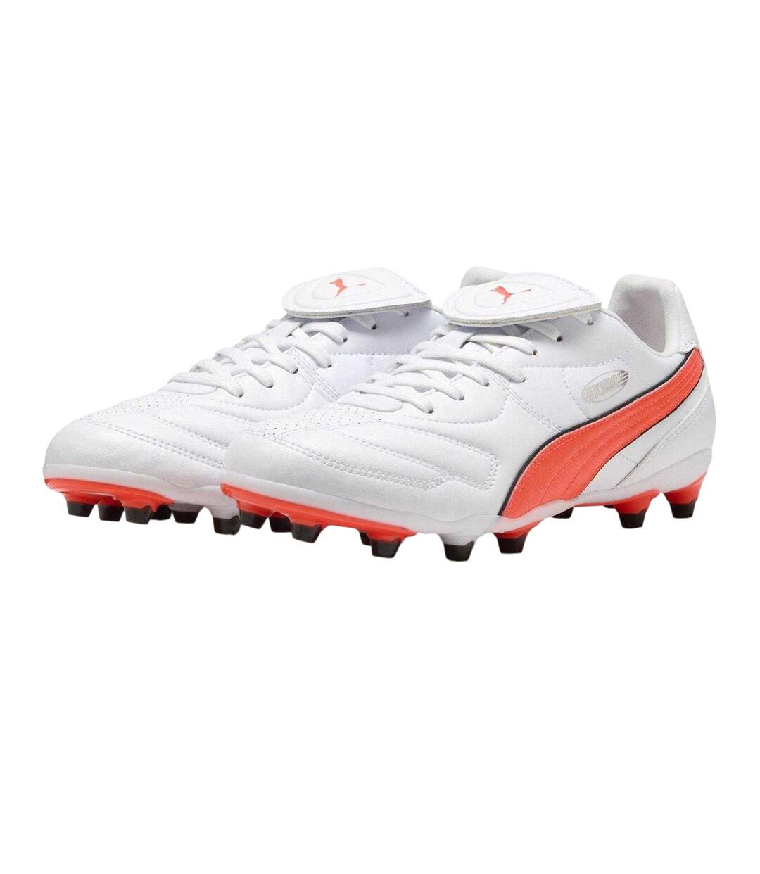 Mens Liga King Firm Ground Football Boots  White Puma-4