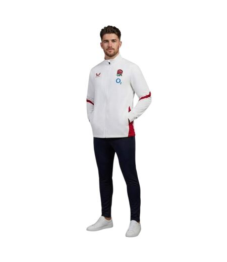 Mens England Red Roses Anthem Jacket White Red Castore