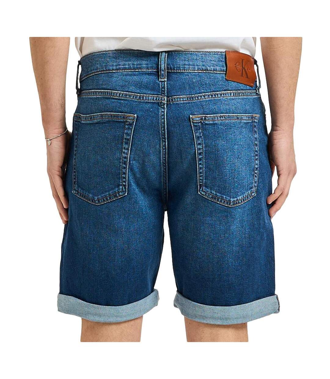Short en jean bleu homme calvin klein jeans hampton-2