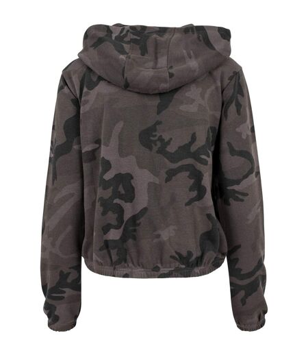 Sweat Court À Capuche Femme Camouflage Foncé Build Your Brand