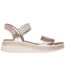 Womens/ladies Bobs Sun Ray Vegan Leather Sandals Rose Gold Skechers-3