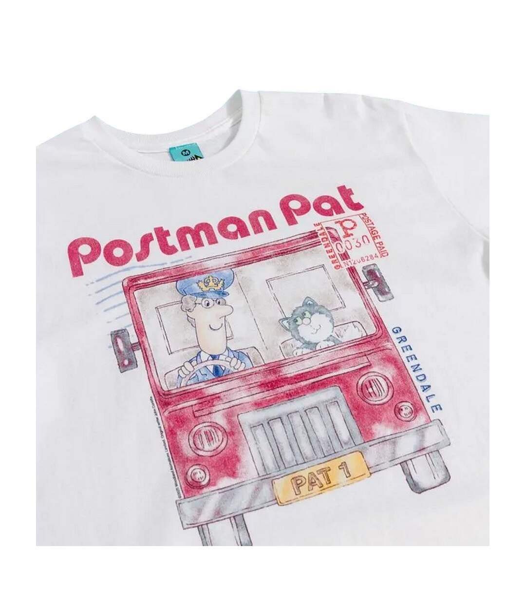 T-shirt Motif Jess Adulte Blanc Postman Pat-3