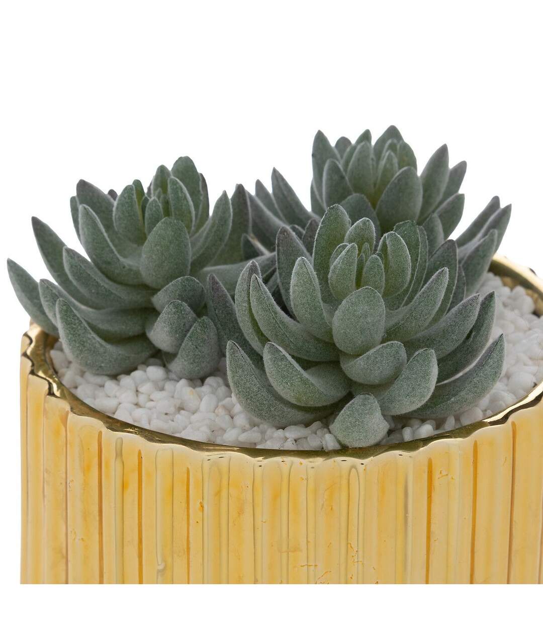 Plante Artificielle en Pot Le Collectionneur 14cm Or-2