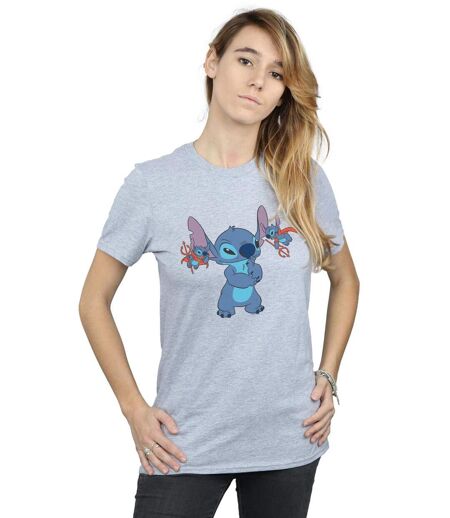 Disney - T-shirt LILO AND STITCH LITTLE DEVILS - Femme (Gris chiné) - UTBI17201