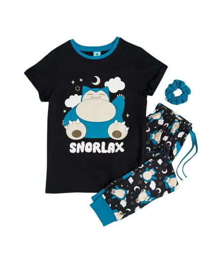 Ensemble De Pyjama Motif Ronflex Femme Bleu Pokemon