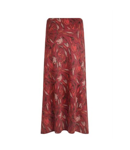 Womens/ladies rene leaves jersey natural maxi skirt rhubarb Weird Fish