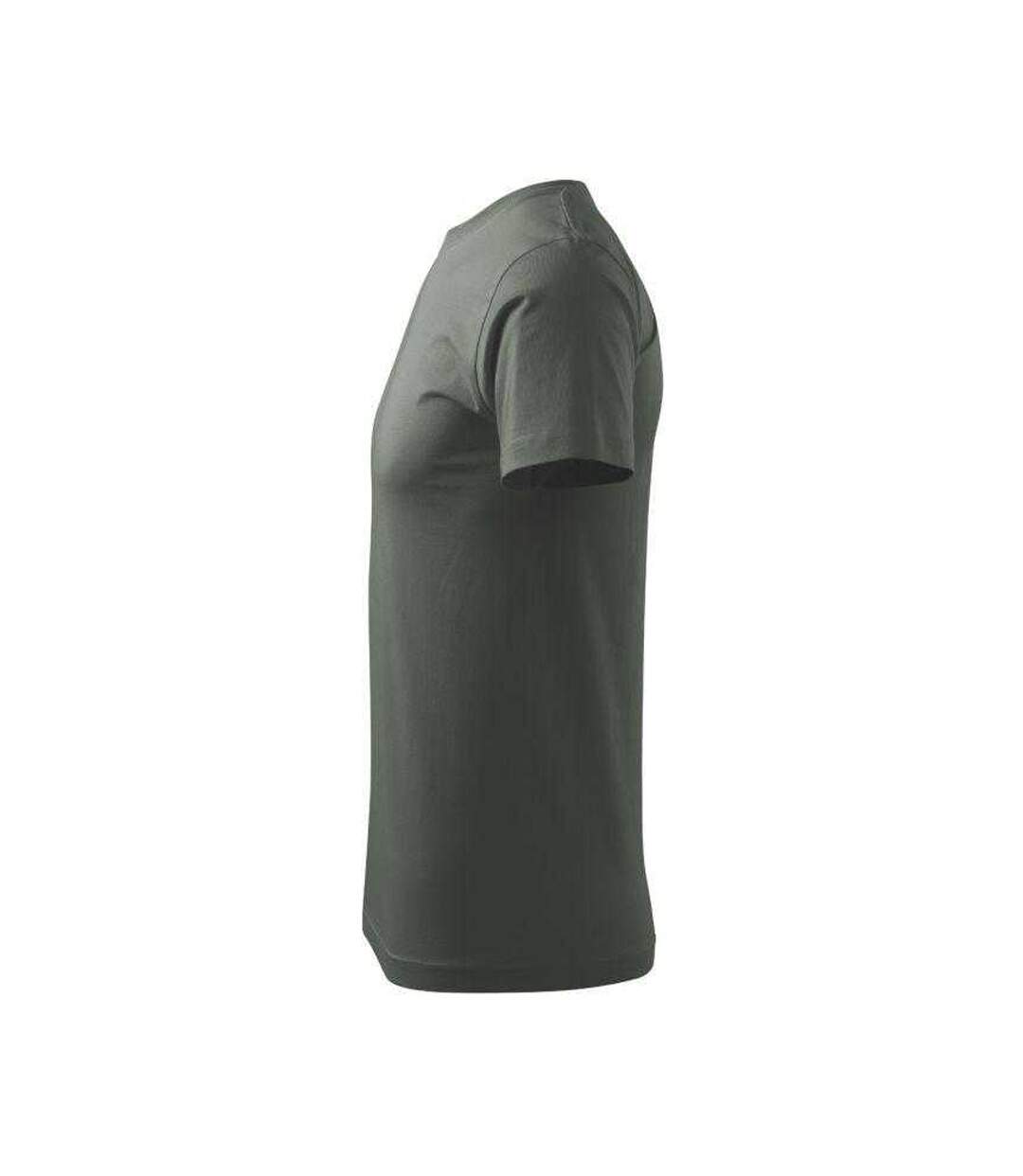Mens Basic Cotton T-shirt Green Adler-3