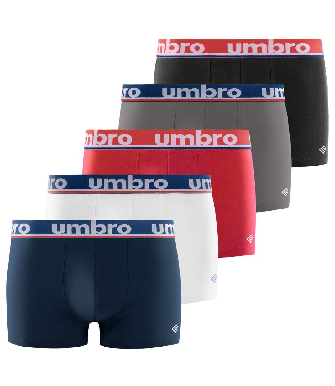 Lot de 5 Boxers coton homme uni Umbro-1