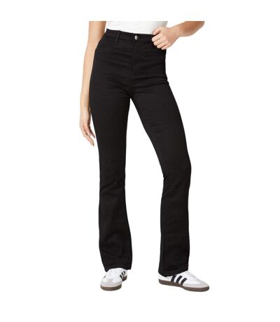 Womens/ladies flared tall jeans black Dorothy Perkins