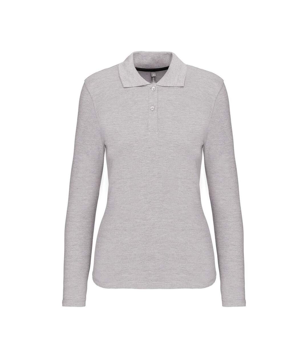 Polo manches longues - Femme - K244 - gris oxford