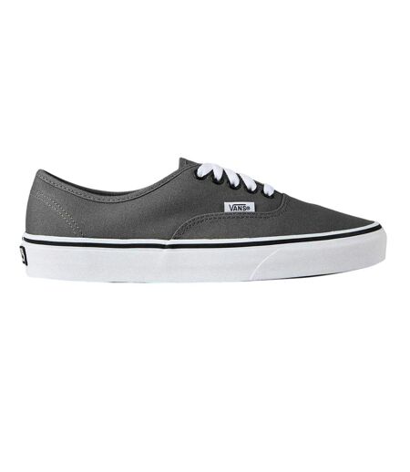 Mens Authentic Classic Canvas Trainers Pewter White Vans