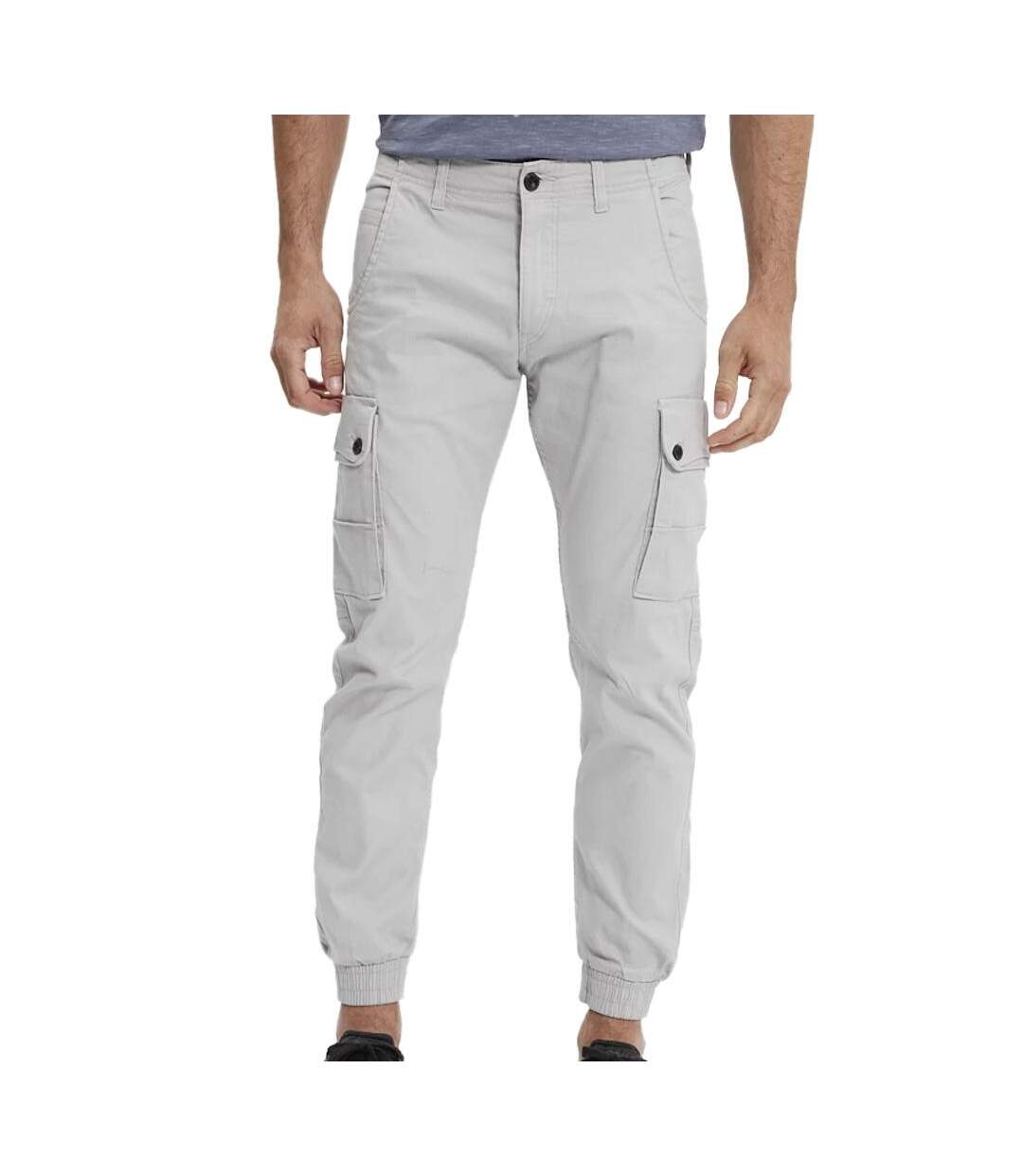 Pantalon fluide gris clair homme jack & jones paul-1
