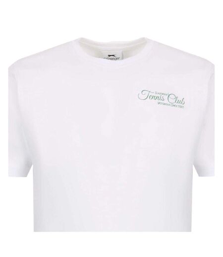 T-shirt Motif/style Imprimé Au Dos Tennis Club Femme Blanc Slazenger