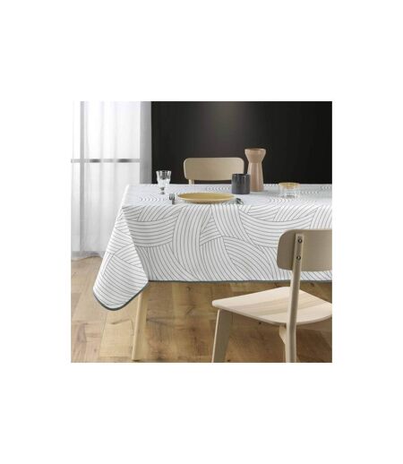 Nappe Antitache Imprimé Linea 150x240cm Blanc