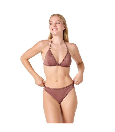 Slip de bain marron Folk