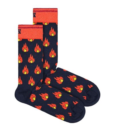 Happy Socks - Unisex Novelty Flames Design Socks