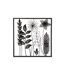 Décoration Murale en Métal Feuillu 40cm Noir-1