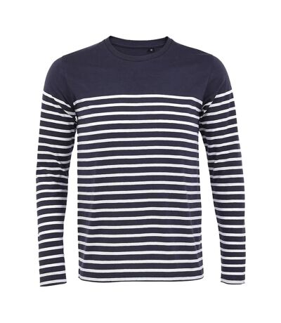 T-shirt Matelot Homme Bleu Marine Français Blanc SOLS