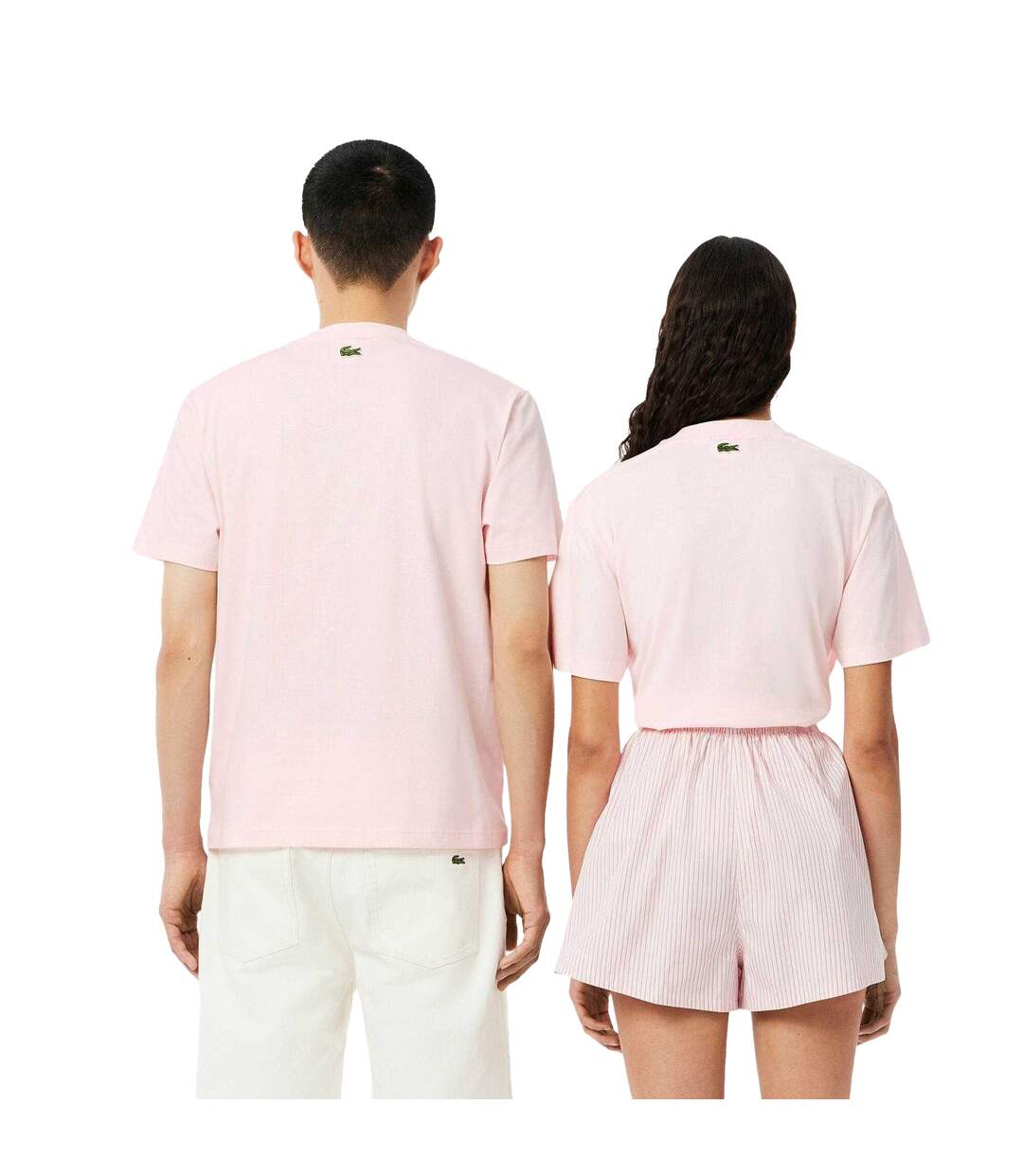 T-shirt Motif/style Imprimé Signature Adulte Rose Lacoste-4