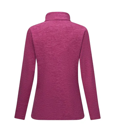 Womens/ladies Sweetheart Quarter Zip Fleece Top Violet Regatta