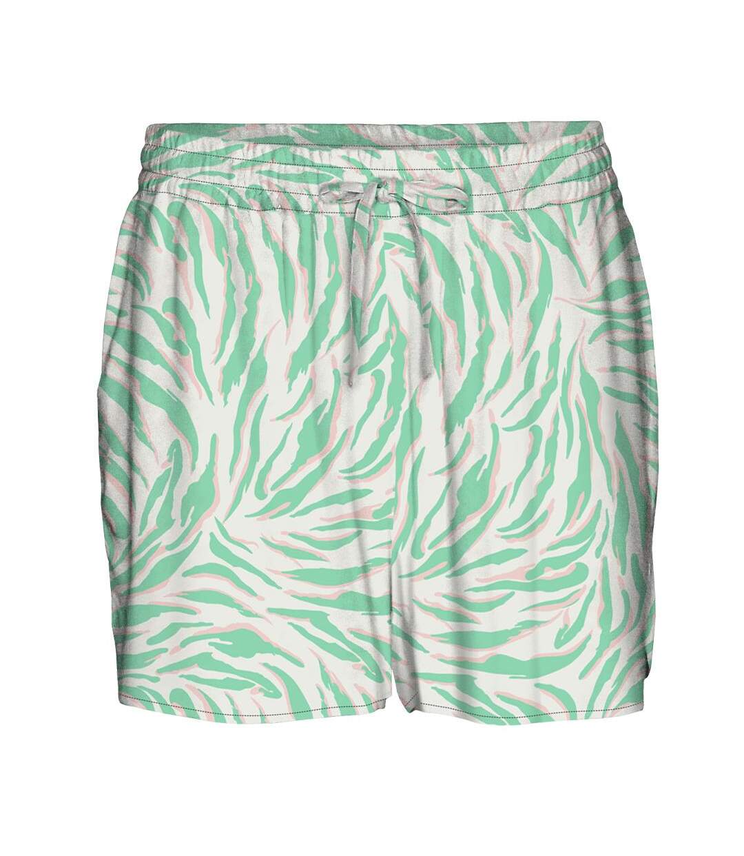 Short Beige/Vert à Motifs Femme Vero Moda Easy Joy - L-1