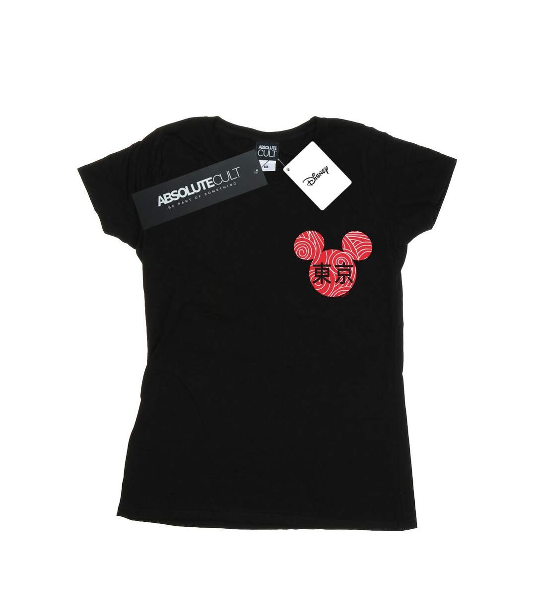 Disney T-shirt en coton avec symbole de Mickey Mouse pour femmes/femmes (Noir) - UTBI51627-1