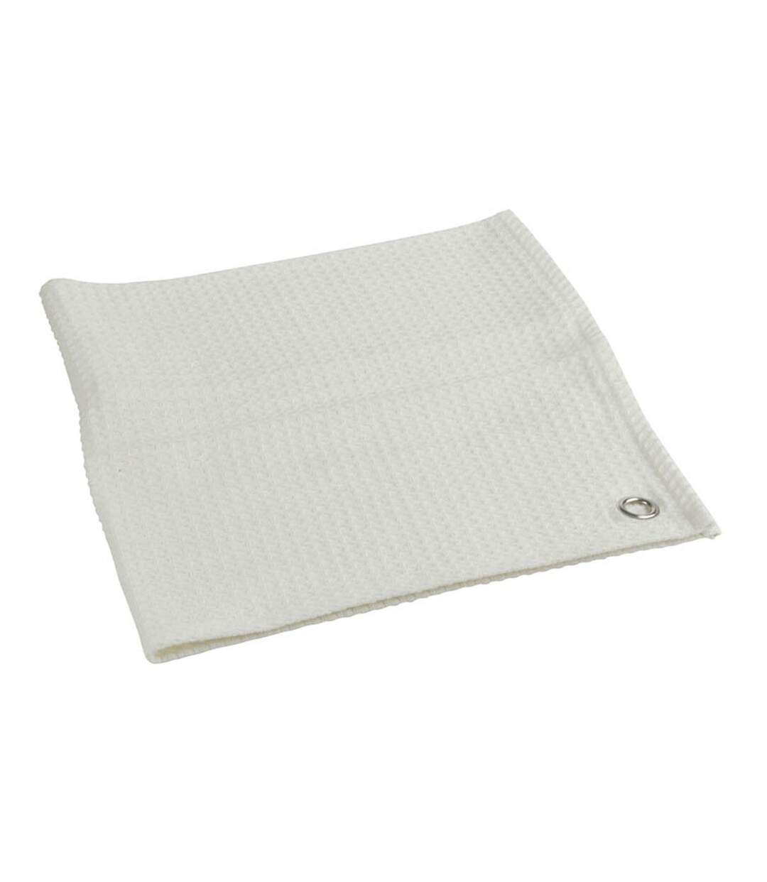 Torchon en Coton Nid d'Abeille 70cm Blanc-1