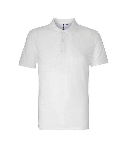 Asquith & Fox Mens Organic Classic Fit Polo Shirt (White)