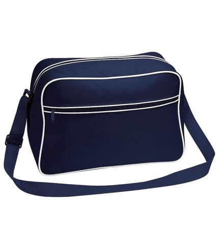 Sac bandoulière taille unique bleu marine / blanc Bagbase