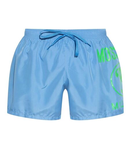 Short De Bain Motif Logo Homme Bleu Clair Moschino