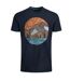 Mens foothills printed organic cotton t-shirt navy Weird Fish-1