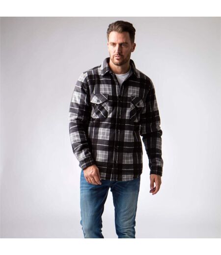 Veste d'hiver chaude matelassée à carreaux pour hommes