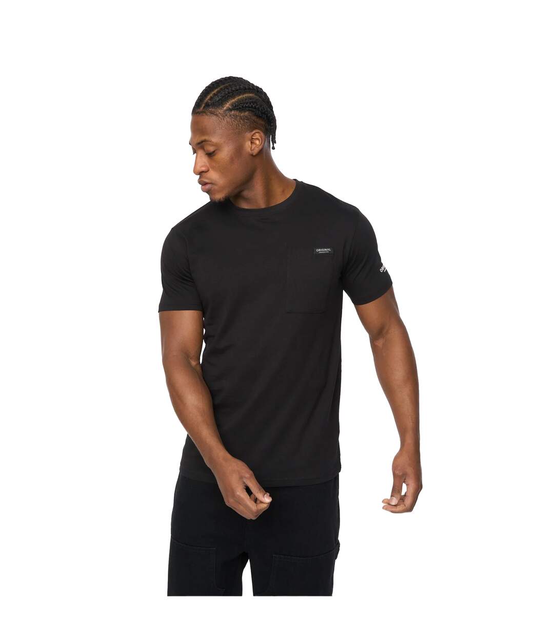 Mens Portville Everyday T-shirt Black Crosshatch-2