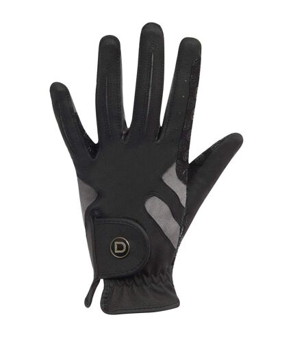 Dublin Unisex Cool-it Gel Touch Fastening Riding Gloves (Black/Grey) - UTWB824