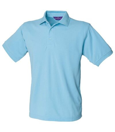 Henbury Mens Short Sleeved 65/35 Pique Polo Shirt (Sky) - UTRW625