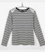 MAYFLOWER - TF190E - Tee-shirt femme manches longues rayé avec clous fantaisie-5