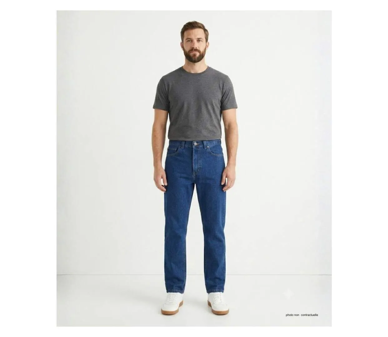 Jean 5 poches braguette zippée  KD010-3