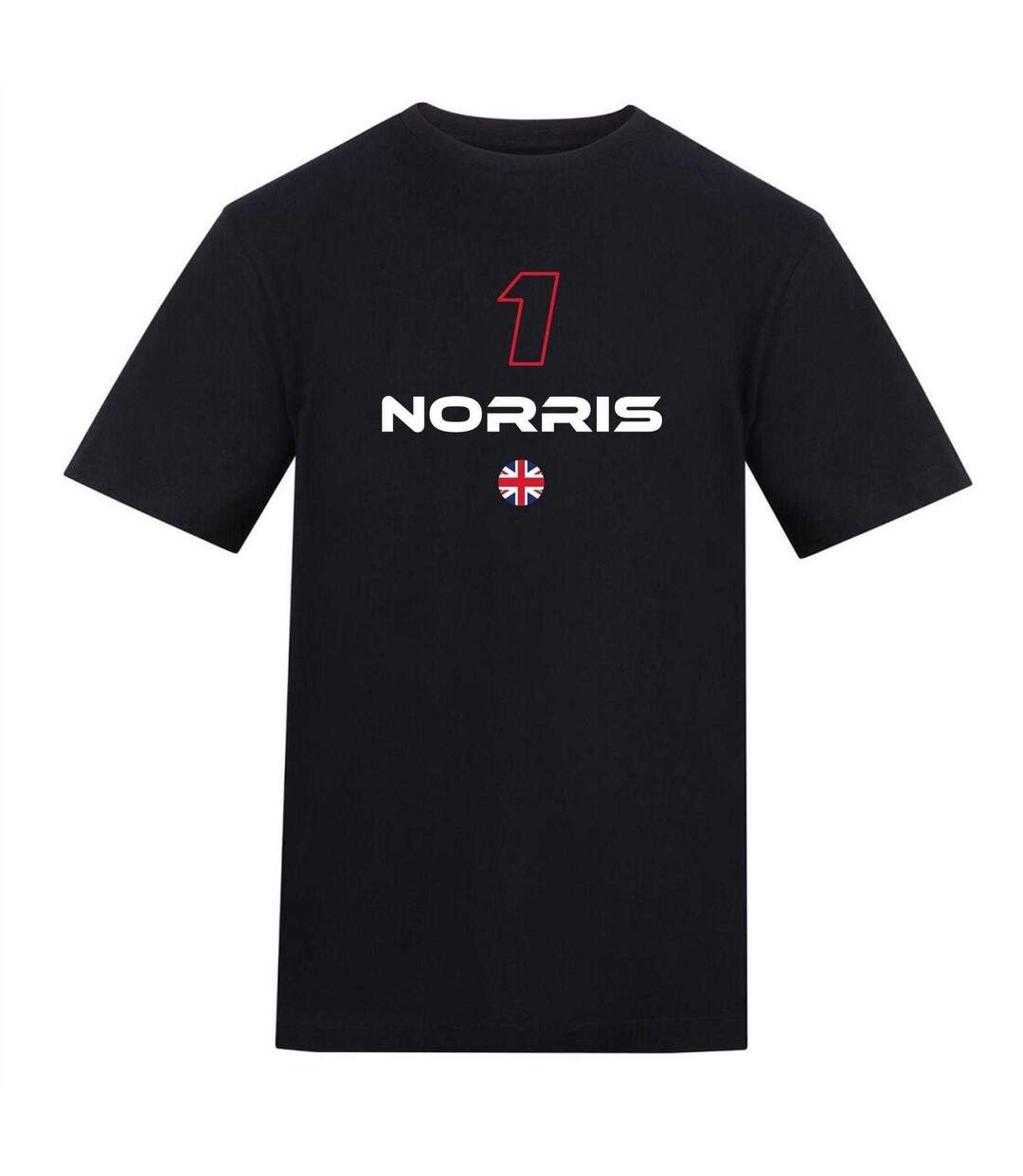 Mens Lando Norris Graphic Print T-shirt Black AWD-1